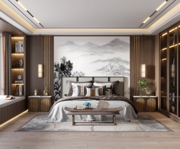 New Chinese Style Bedroom-ID:211782935