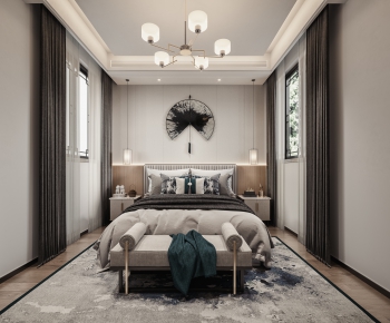 New Chinese Style Bedroom-ID:610965011