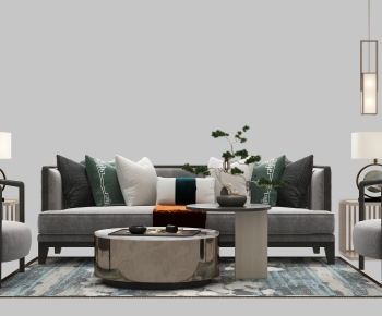 New Chinese Style Sofa Combination-ID:588856947