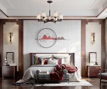 New Chinese Style Bedroom-ID:300990104