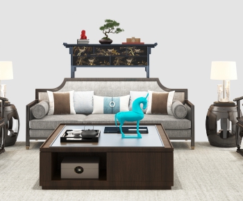 New Chinese Style Sofa Combination-ID:698369989