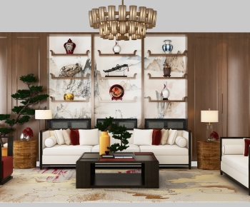 New Chinese Style Sofa Combination-ID:958280094