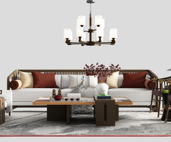 New Chinese Style Sofa Combination-ID:351746086