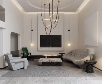 Modern Wabi-sabi Style A Living Room-ID:368387943