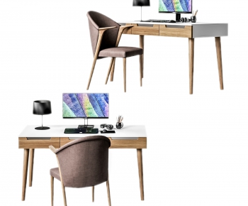 Modern Computer Desk And Chair-ID:876853945