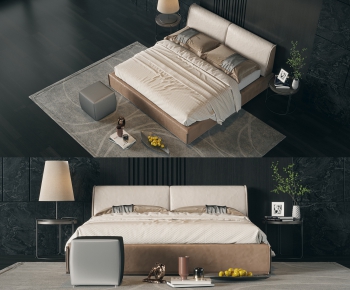 Modern Double Bed-ID:733736992
