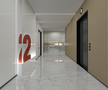 Modern Office Elevator Hall-ID:154159148
