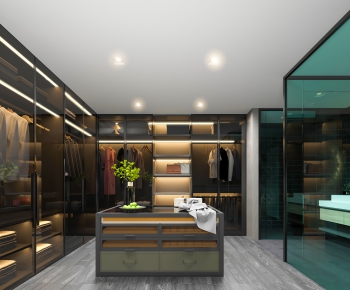 Modern Clothes Storage Area-ID:462656976