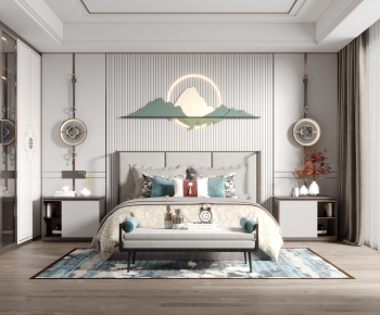 New Chinese Style Bedroom-ID:562745092