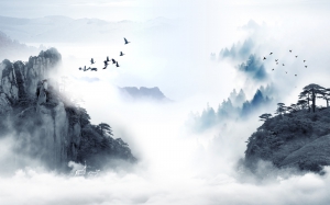 新中式山水壁画-ID:826818911