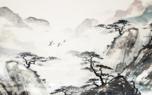新中式山水壁画-ID:5136166