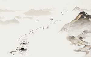 新中式山水壁画-ID:468013057