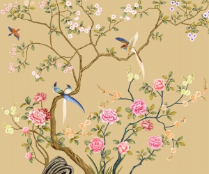 新中式花鸟装饰壁画-ID:5136238
