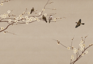 新中式花鸟装饰壁画-ID:100100042