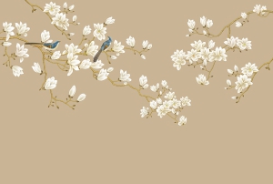 新中式花鸟壁纸-ID:5136387