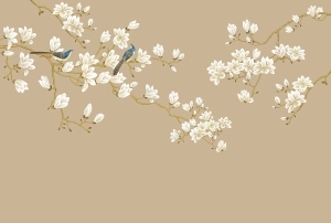 New Chinese StyleAnimal And Plant Pattern Wallpaper