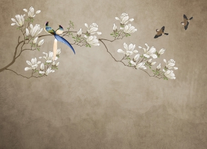 新中式花鸟壁纸-ID:616456991
