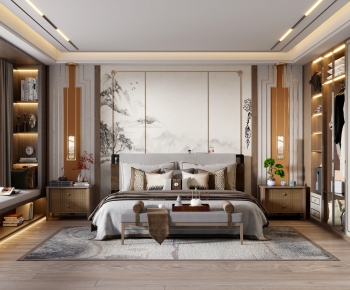 New Chinese Style Bedroom-ID:490608939