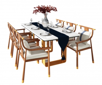 New Chinese Style Dining Table And Chairs-ID:769278057