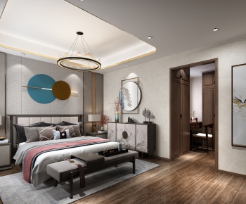 New Chinese Style Bedroom-ID:364480027
