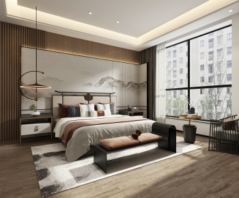 New Chinese Style Bedroom-ID:588541039