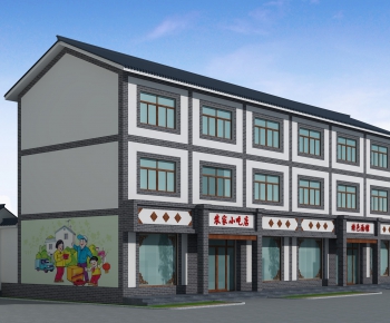 Chinese Style Building Appearance-ID:909068118