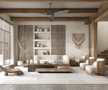 Wabi-sabi Style A Living Room-ID:825550618