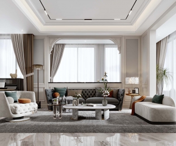 Simple European Style A Living Room-ID:969294076