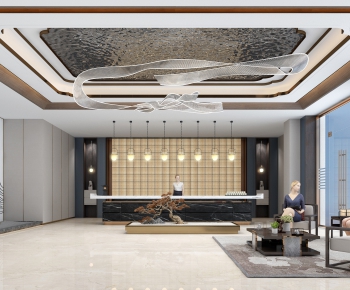 New Chinese Style Lobby Hall-ID:884181983