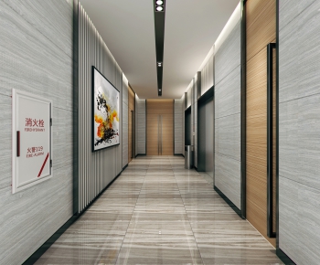 Modern Corridor/elevator Hall-ID:645195961