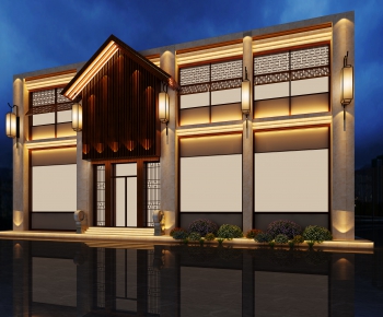 Modern Chinese Style Facade Element-ID:845276126