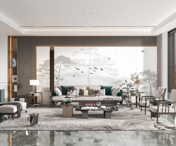 New Chinese Style A Living Room-ID:169114118