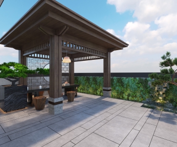 New Chinese Style Courtyard/landscape-ID:369889978