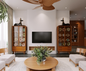 Wabi-sabi Style A Living Room-ID:900275954