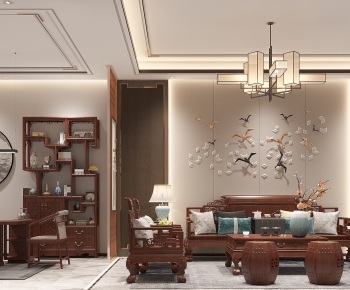 Chinese Style A Living Room-ID:462869888