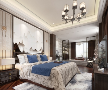 New Chinese Style Bedroom-ID:165324939