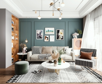 Nordic Style A Living Room-ID:555515059