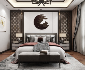 New Chinese Style Bedroom-ID:289294969