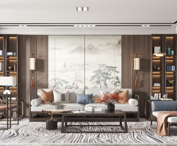 New Chinese Style A Living Room-ID:237364055