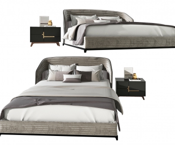 Modern Double Bed-ID:314279082