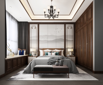 New Chinese Style Bedroom-ID:564073099