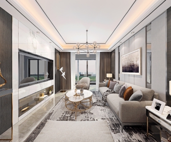 Modern A Living Room-ID:377409939