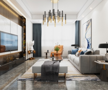 Modern A Living Room-ID:998008973