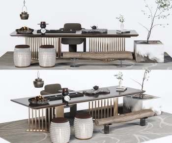 New Chinese Style Tea Tables And Chairs-ID:175228125