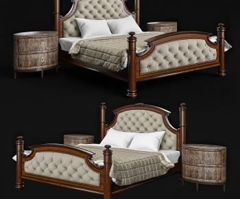 American Style Double Bed-ID:801918985
