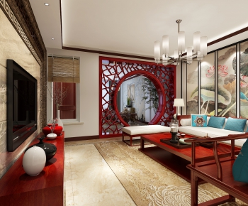 Chinese Style A Living Room-ID:948721893
