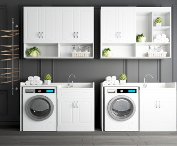 Modern Laundry Cabinet-ID:709299096