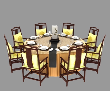 New Chinese Style Dining Table And Chairs-ID:603902108