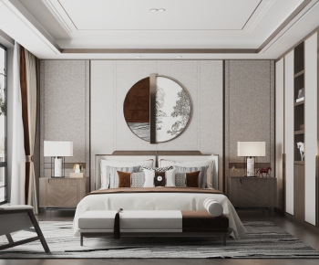 New Chinese Style Bedroom-ID:662846099