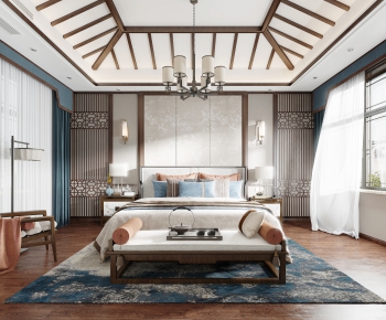 New Chinese Style Bedroom-ID:211178063